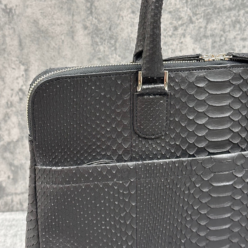 パイソン ブリーフバッグ MILAN - BLACK/ブラック