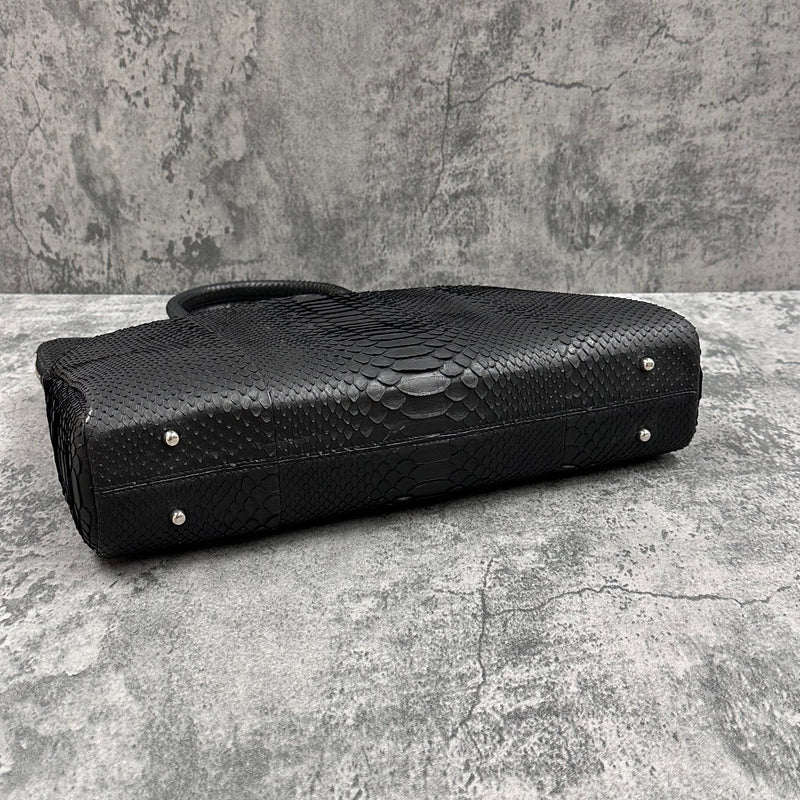 パイソン ブリーフバッグ MILAN - BLACK/ブラック