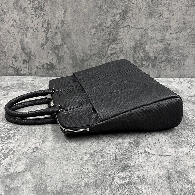 パイソン ブリーフバッグ MILAN - BLACK/ブラック