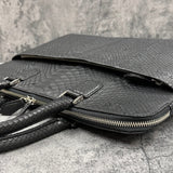 パイソン ブリーフバッグ MILAN - BLACK/ブラック