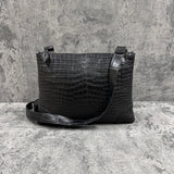 クロコダイル ショルダーバッグ PEU EPAIS - BLACK/ブラック