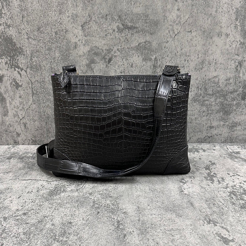 クロコダイル ショルダーバッグ PEU EPAIS - BLACK/ブラック