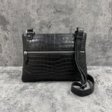 クロコダイル ショルダーバッグ PEU EPAIS - BLACK/ブラック
