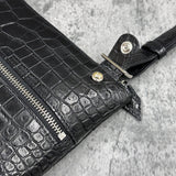 クロコダイル ショルダーバッグ PEU EPAIS - BLACK/ブラック
