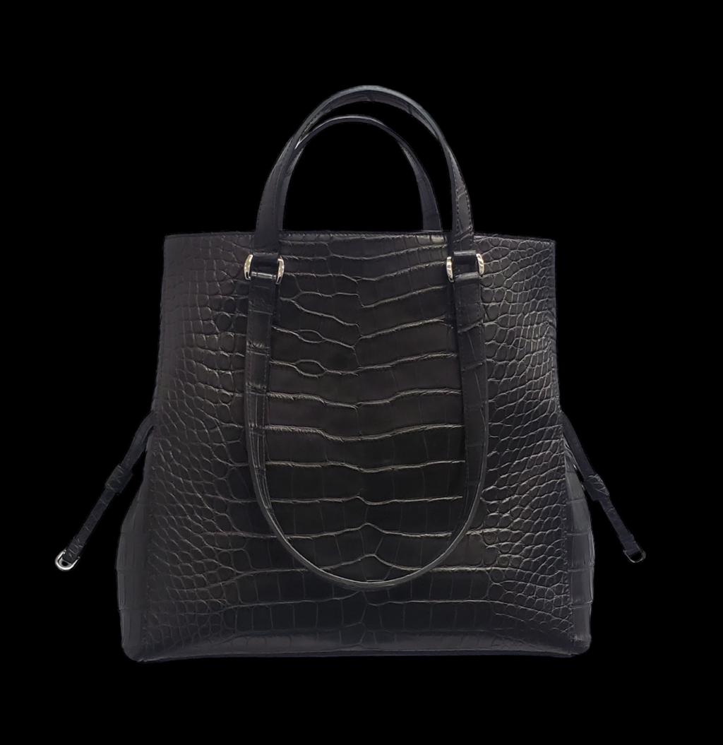 MASSIMO　アリゲーター革　ハンドバッグ アリゲーター トートバッグ MOSCOVA - BLACK/ブラック – Le'sac