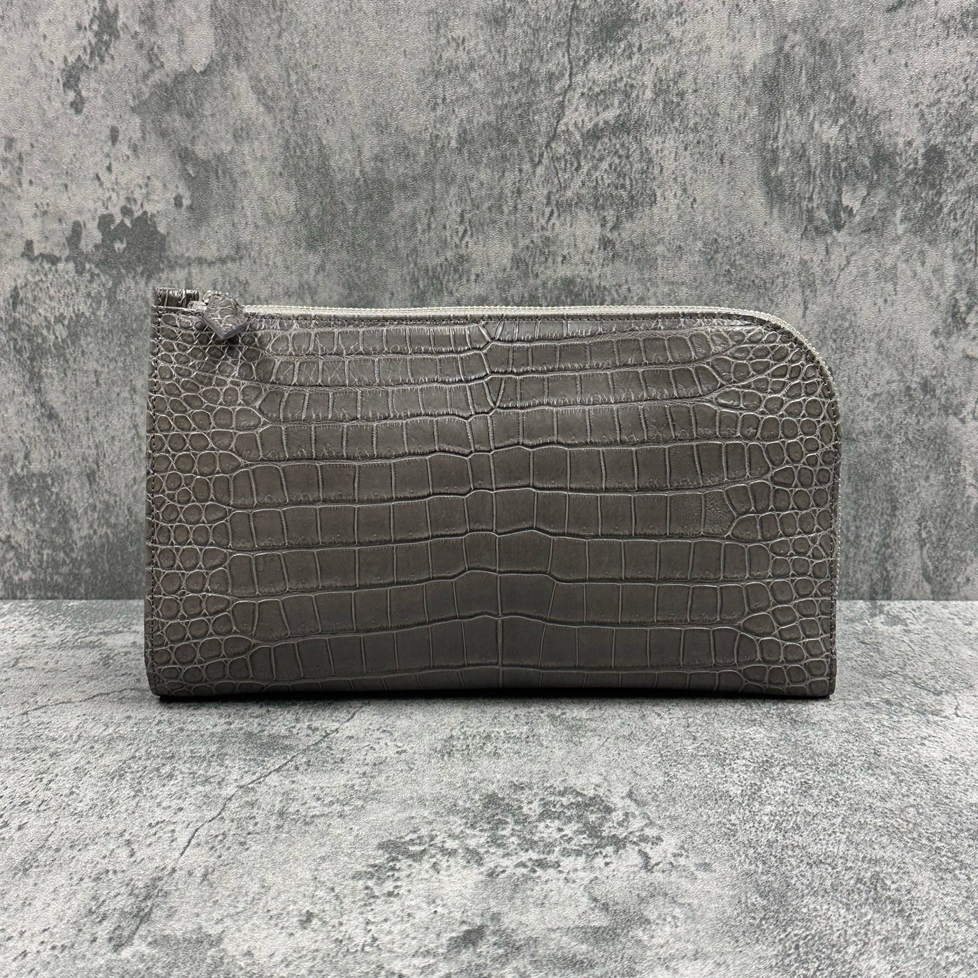 クロコダイル クラッチバッグ SAGGIO - GREY/グレー – Le'sac
