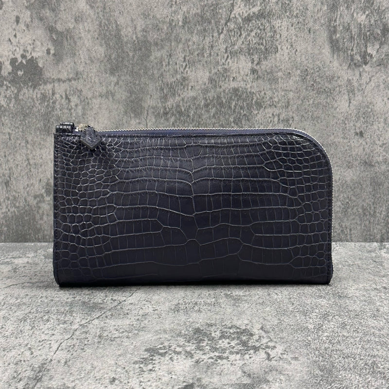 クロコダイル クラッチバッグ SAGGIO MINI - NAVY/ネイビー