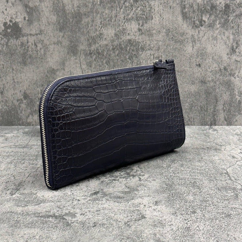 クロコダイル クラッチバッグ SAGGIO MINI - NAVY/ネイビー