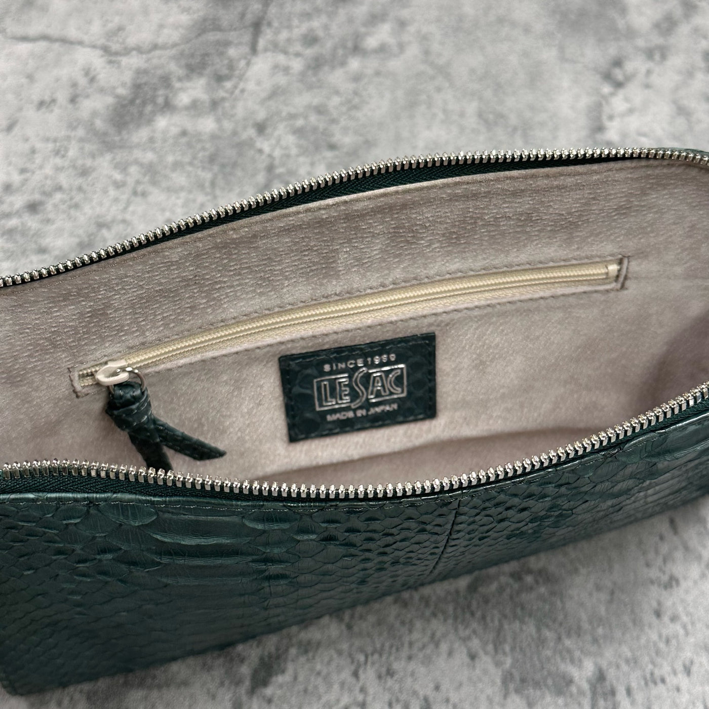 パイソン クラッチバッグ SAGGIO MINI - GREEN/グリーン – Le'sac