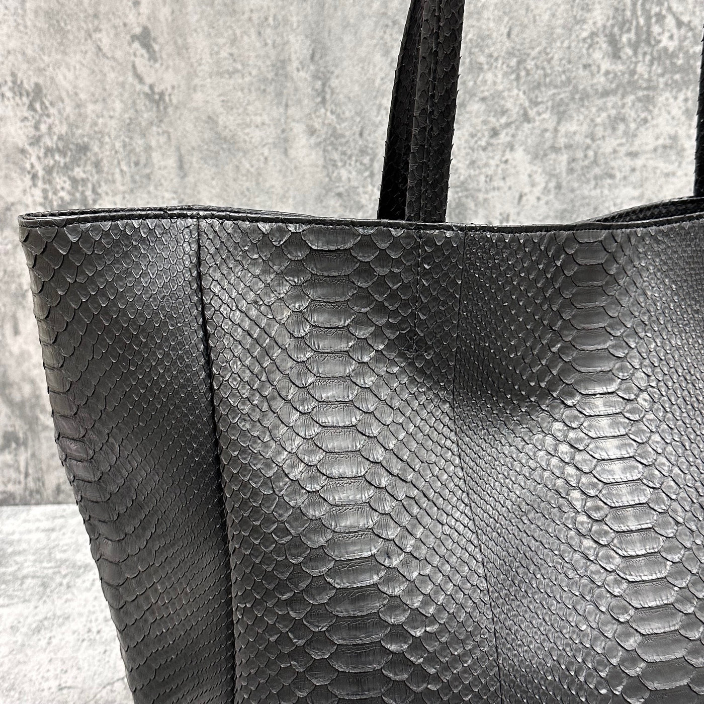 パイソン トートバッグ 蛇革 本革 黒 ブラック SPERANZA – Le'sac