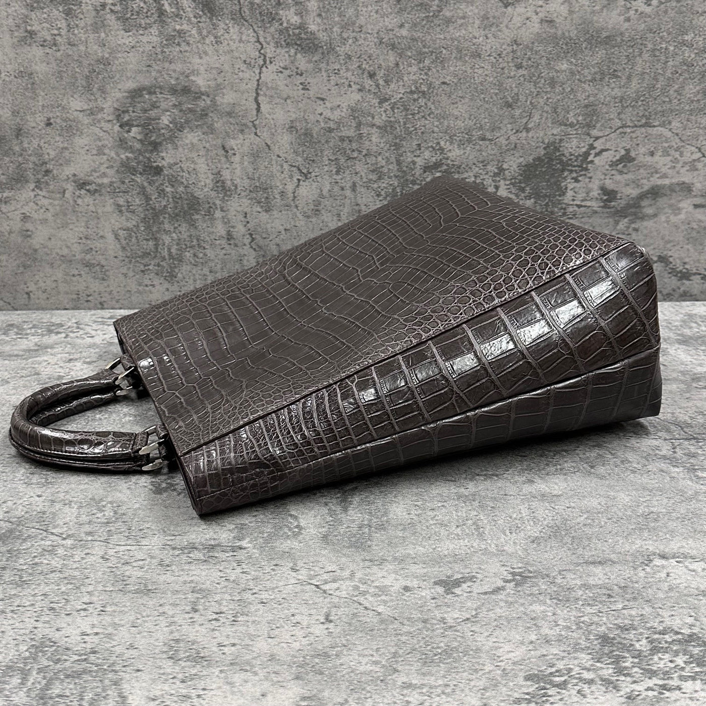 hasegawa handcrafted クロコダイル ポロサス ダーググレー クロコダイル トートバッグ ワニ革 ポロサス 本革 ダークグレー TAOTH