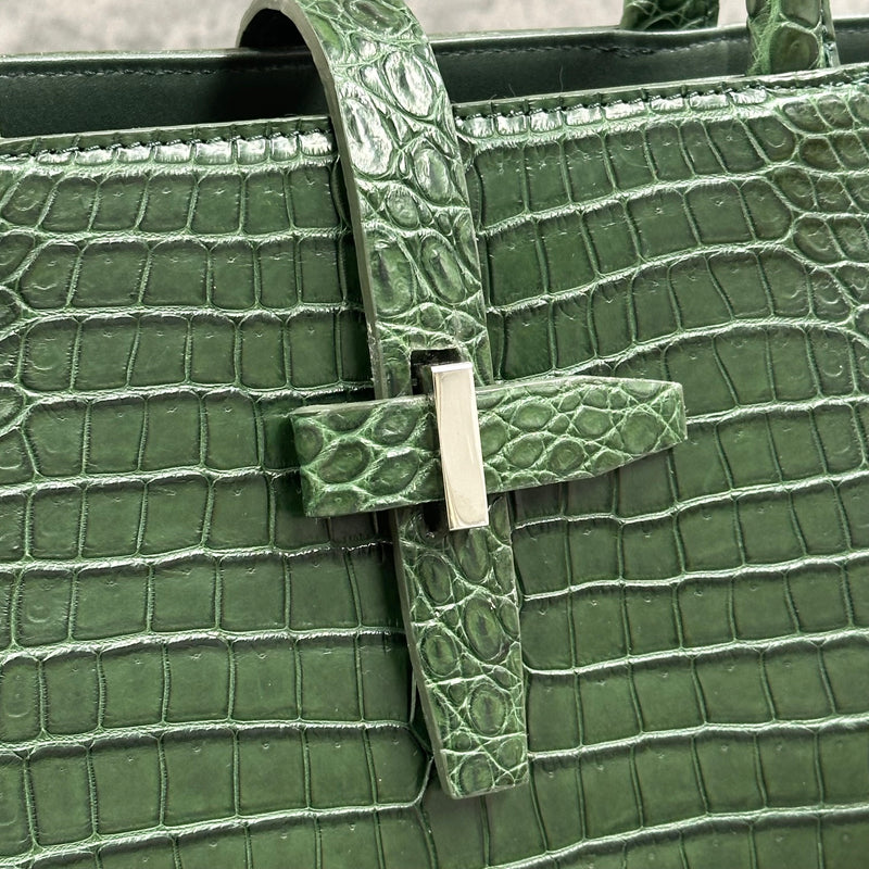 クロコダイル トートバッグ ポロサス メンズ レディース 本革 緑