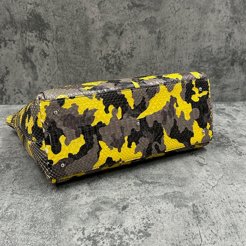 OFF-WHITE ヘビ柄 ボディバッグ ネオンイエロー パイソン トートバッグ 蛇革 本革 黄色 カモイエロー VENETO SPC – Le'sac