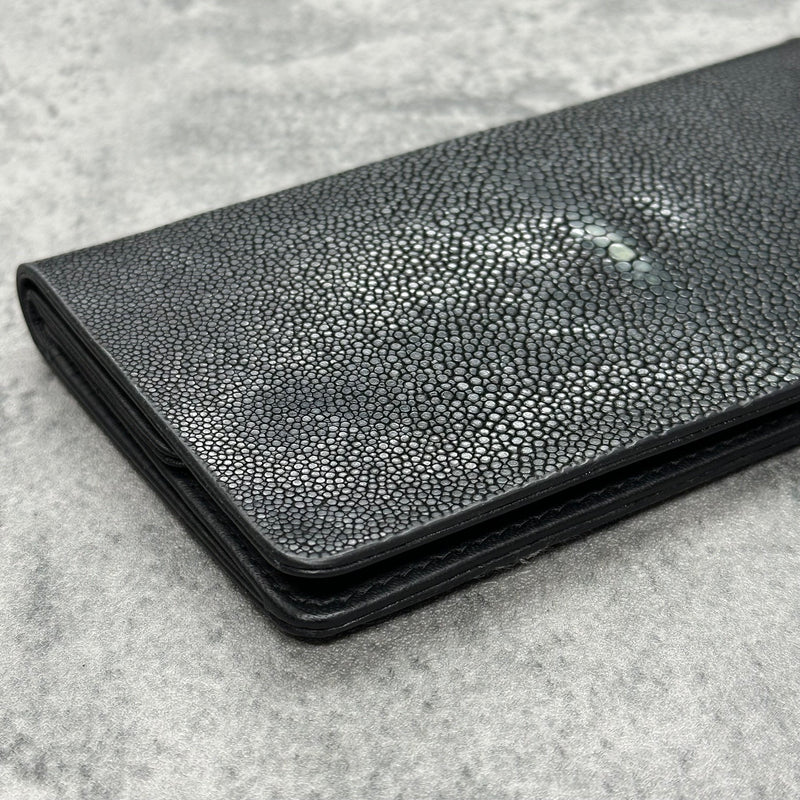 スティングレイ 長財布 エイ革 ガルーシャ 本革 黒 ブラック 品番WP