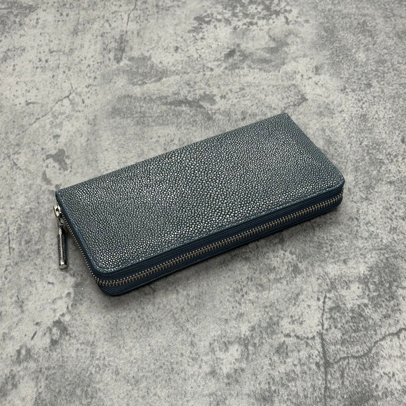 スティングレイ 長財布 ラウンドファスナー エイ革 ガルーシャ 本革