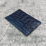 イタリアンカーフ/クロコダイル カード入れ 8183 - NAVY＆NAVY/ネイビー＆ネイビー